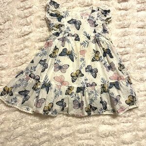 Catherine Malandrino White Butterfly Print Dress